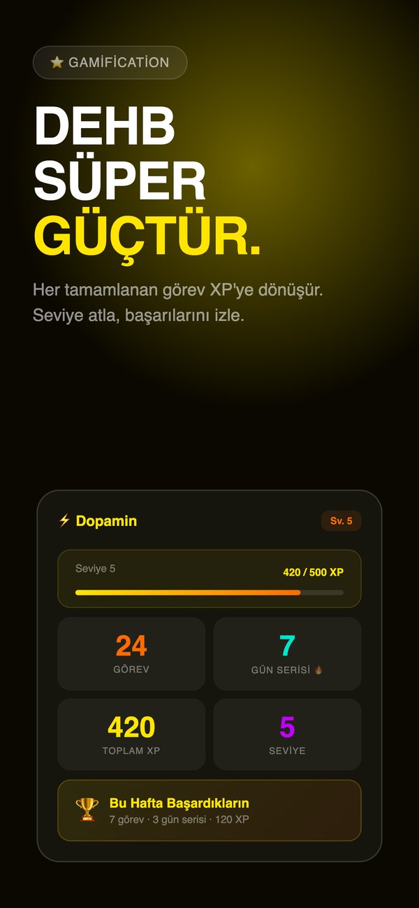 Dopamin seviye ve başarı ekranı